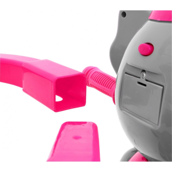 3-kołowy Rowerek dla dzieci Słonik Różowy + Dźwięki + Daszek + Barierka + Podnóżek + Rączka + Schowek